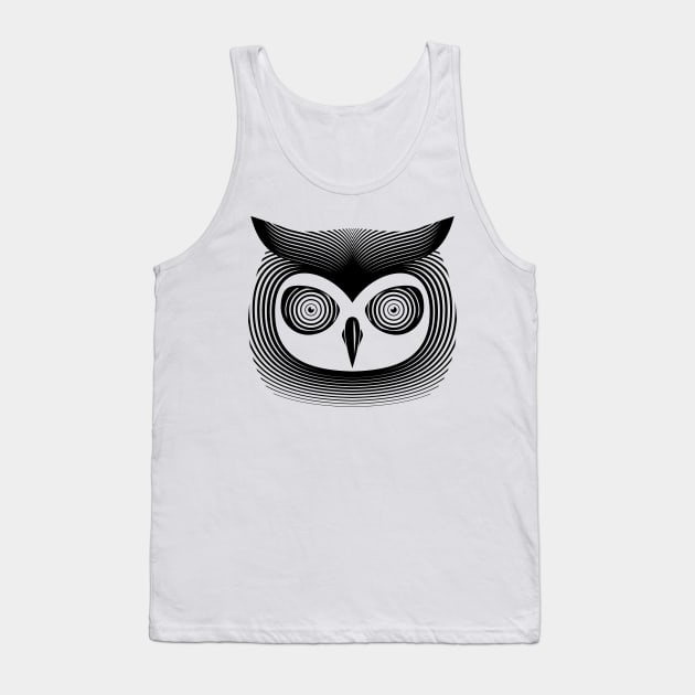 Hypno Owl Tank Top by AxiomDesign